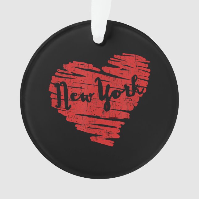 Ich liebe New York Herz NY Ornament (Vorderseite)