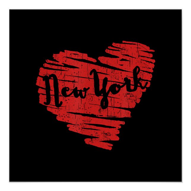 Ich liebe New York Herz NY Poster (Vorderseite)