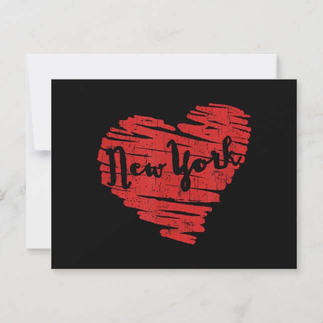 Ich liebe New York Herz NY Save The Date (Vorderseite)