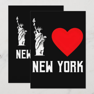 Ich liebe New York Herz T‑Shirt Design Feiertagskarte