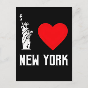 Ich liebe New York Herz T‑Shirt Design Feiertagspostkarte