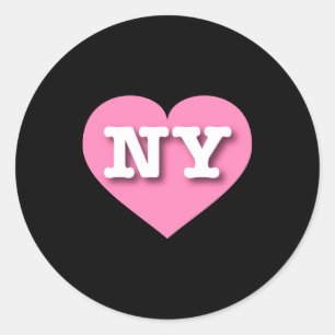 Ich liebe New York Ny Nk Herz _1 Runder Aufkleber