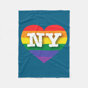 Ich liebe New York Regenbogenherz _1 Fleecedecke