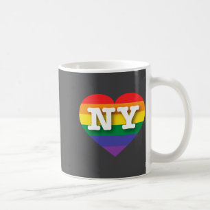 Ich liebe New York Regenbogenherz Kaffeetasse