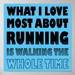 Ich Liebe nicht läuft lustige Plakatunterschrift Poster