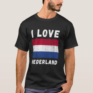 Ich liebe Niederlande Vintage Niederländische Fami T-Shirt
