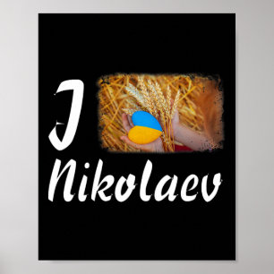 Ich liebe Nikolaev Ukraine Power Ukrainische Flagg Poster