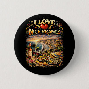 Ich liebe Nizza Button