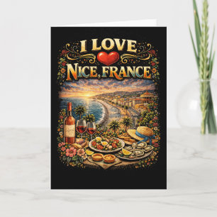 Ich liebe Nizza Feiertagskarte