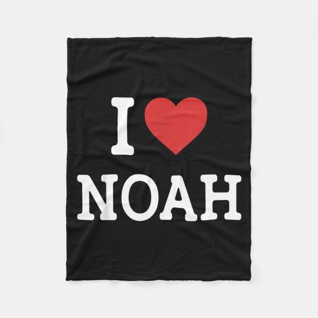 Ich liebe Noah - Ich mag Noah - Lustiges Geschenk  Fleecedecke (Vorderseite)