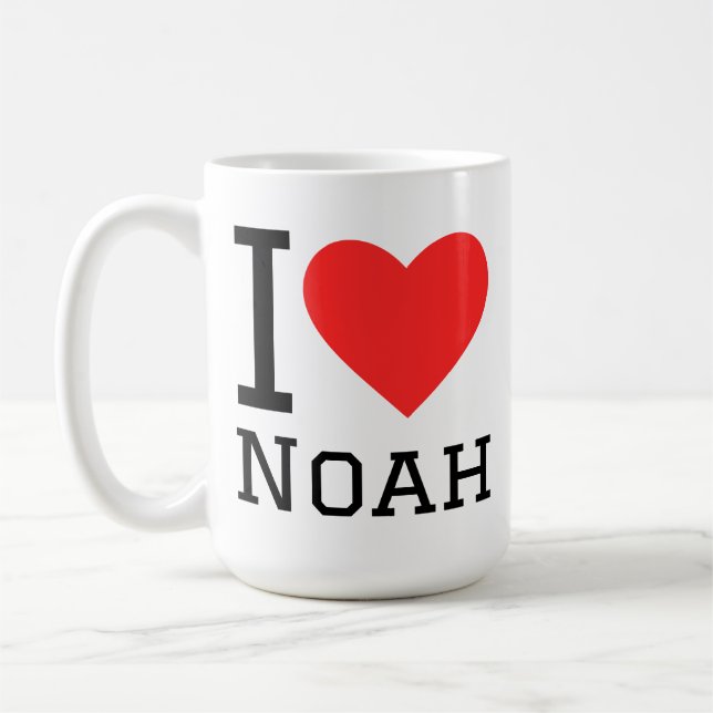 Ich liebe Noah  Kaffeetasse (Links)
