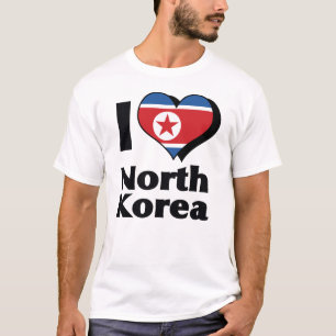 Ich liebe Nordkorea-Flag-Shirt T-Shirt