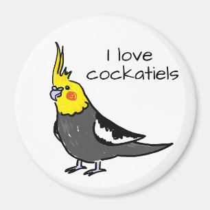 Ich liebe normale graue Nymphensittiche Magnet