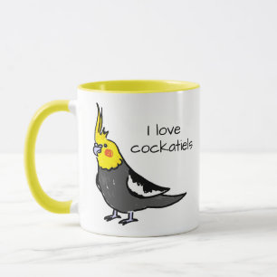 Ich liebe normale graue Nymphensittiche Tasse