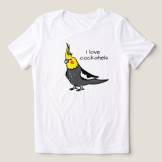 Ich liebe normale graue Nymphensittiche Tri-Blend Shirt
