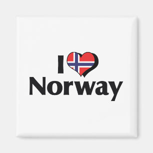 Ich liebe Norwegen-Flagge Magnet