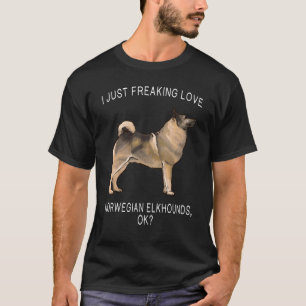 Ich liebe Norwegian Elkhound Hunde einfach wahnsin T-Shirt