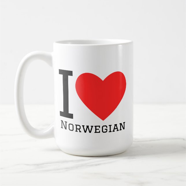 Ich liebe Norwegisch  Kaffeetasse (Links)