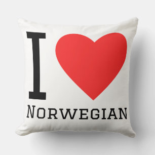 Ich liebe Norwegisch Kissen