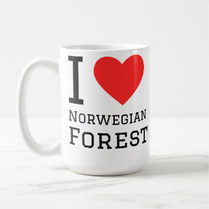 Ich liebe Norwegischer Wald Kaffeetasse