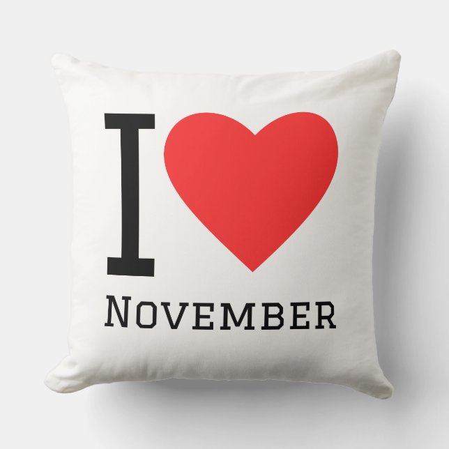 Ich liebe November Kissen (Vorderseite)