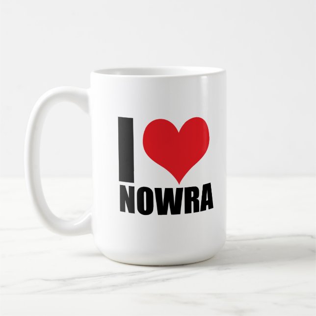 Ich liebe Nowra Kaffeetasse (Links)