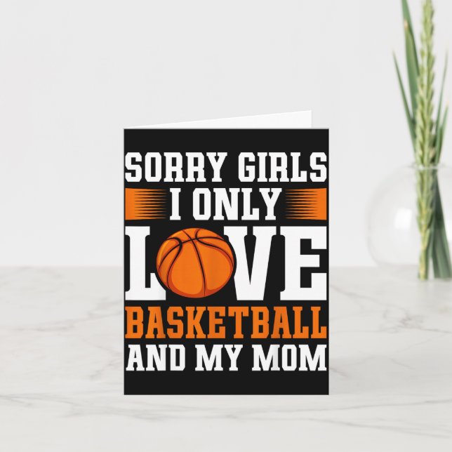 Ich liebe nur Basketball und meine Mutter zum Vale Karte (Vorderseite)