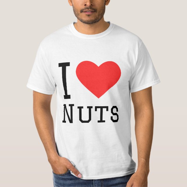 Ich Liebe Nüsse T-Shirt (Vorderseite)