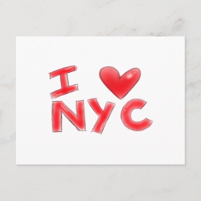 Ich liebe NYC Classic Postkarte (Vorderseite)