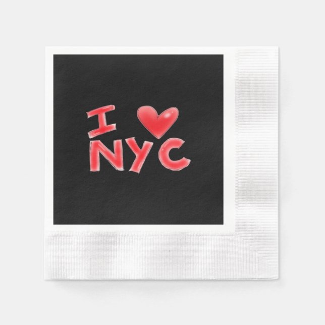 Ich liebe NYC Classic Serviette (Vorderseite)