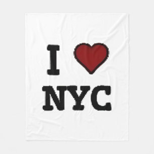 Ich liebe NYC Herz Fleecedecke