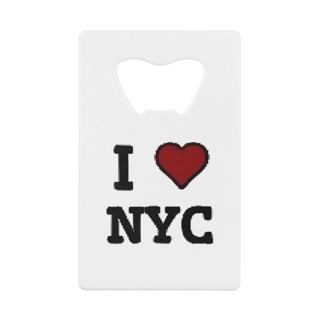 Ich liebe NYC Herz Geldbeutel Flaschenöffner (Vorderseite)