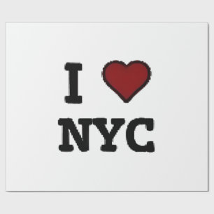Ich liebe NYC Herz Geschenkpapier