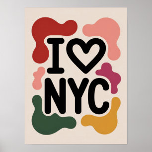 Ich liebe NYC Pop-Art Poster