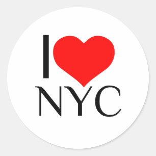 ICH LIEBE NYC RUNDER AUFKLEBER