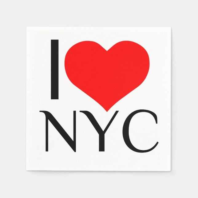 ICH LIEBE NYC SERVIETTE (Vorderseite)