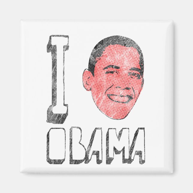 Ich liebe Obama Magnet (Vorne)