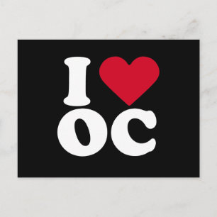 ICH LIEBE OC POSTKARTE