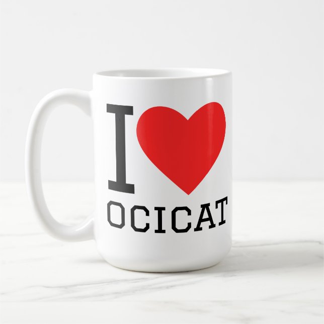 Ich liebe Ocicat  Kaffeetasse (Links)
