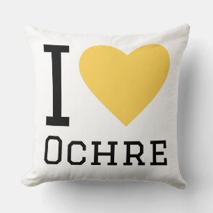 Ich liebe Ocker Kissen