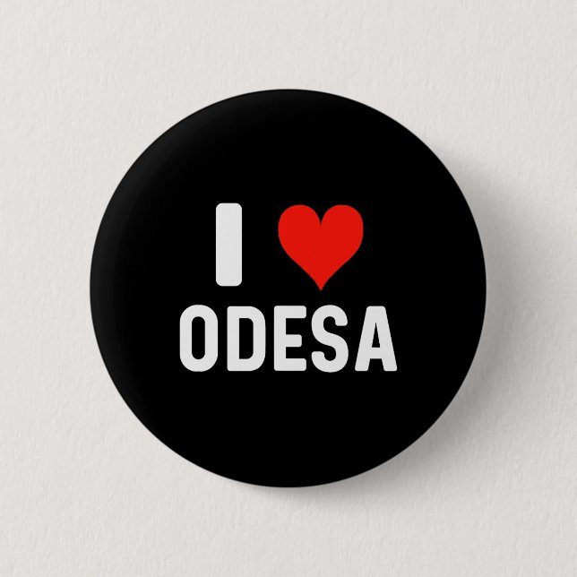 Ich liebe Odessa Ukraine - Liebe - Reise Urlaub  Button (Vorderseite)