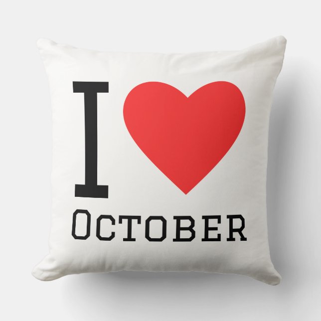 Ich liebe Oktober Kissen (Vorderseite)
