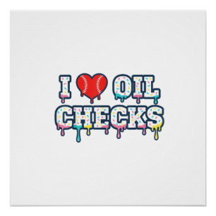 Ich liebe Ölchecks Lustiger Auto-Mechaniker Männer Poster