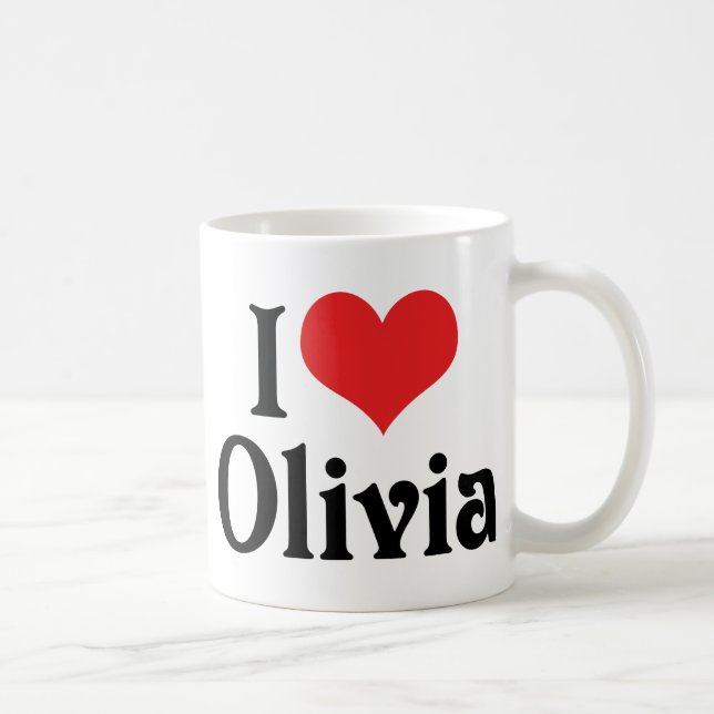 Ich liebe Olivia Kaffeetasse (Rechts)