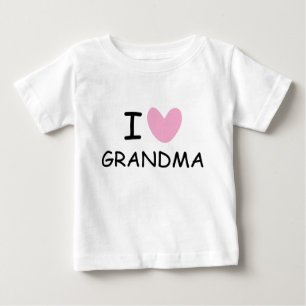 Ich liebe Oma Baby T-Shirt für neugeborenes Kind