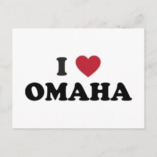 Ich liebe Omaha Nebraska Postkarte