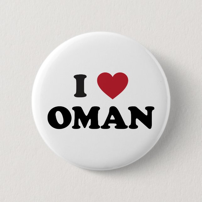 Ich liebe Oman Button (Vorderseite)