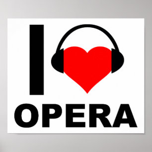 Ich liebe Oper lustiger Poster