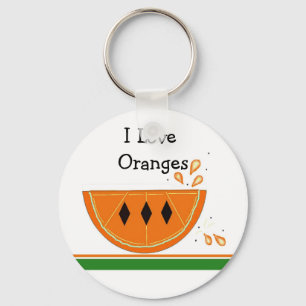 Ich liebe Orangen Schlüsselanhänger