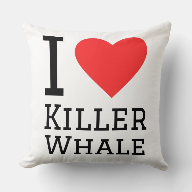 Ich liebe Orcas Kissen (Vorderseite)